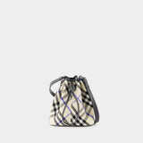 Mini Drawstring Purse - Burberry - Cotton - Neutral