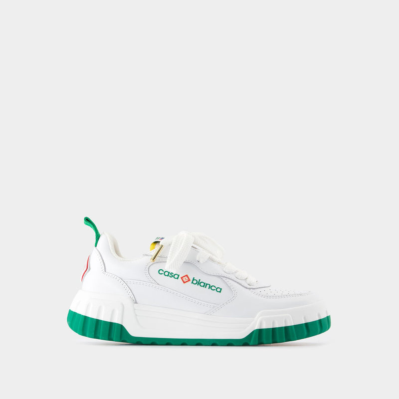 Court Sneakers - Casablanca - Leather - White/Green