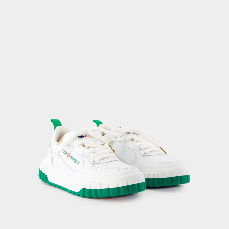 Court Sneakers - Casablanca - Leather - White/Green