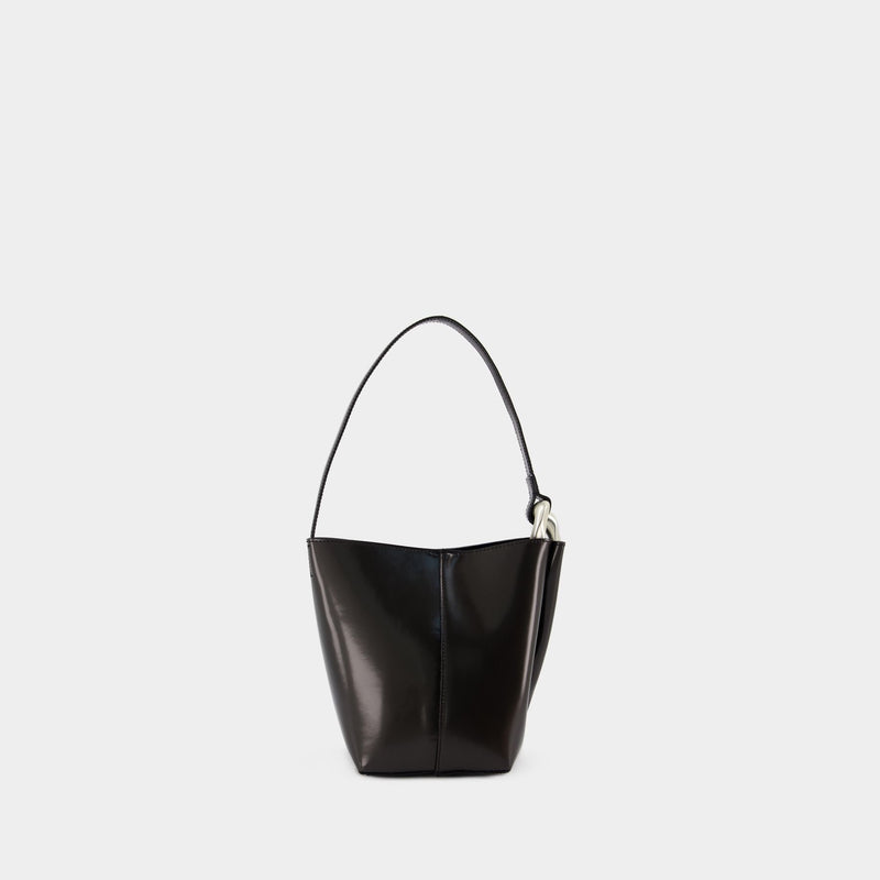 The Jwa Corner Small Bucket Shoulder Bag - J.W. Anderson - Leather - Black