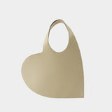 Heart Shopper Bag - Coperni - Leather - Beige