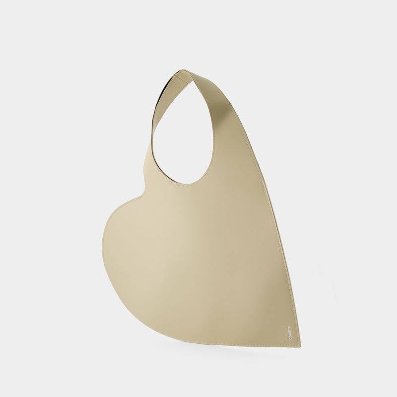 Heart Shopper Bag - Coperni - Leather - Beige