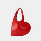 Mini Heart Shopper Bag - Coperni - Leather - Red