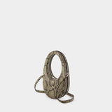 Python Printed Crossbody Mini Swipe Bag - Coperni - Leather - Green