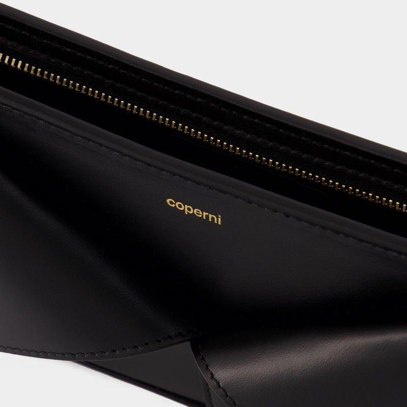 Belt Baguette Bag Purse - Coperni - Leather - Black