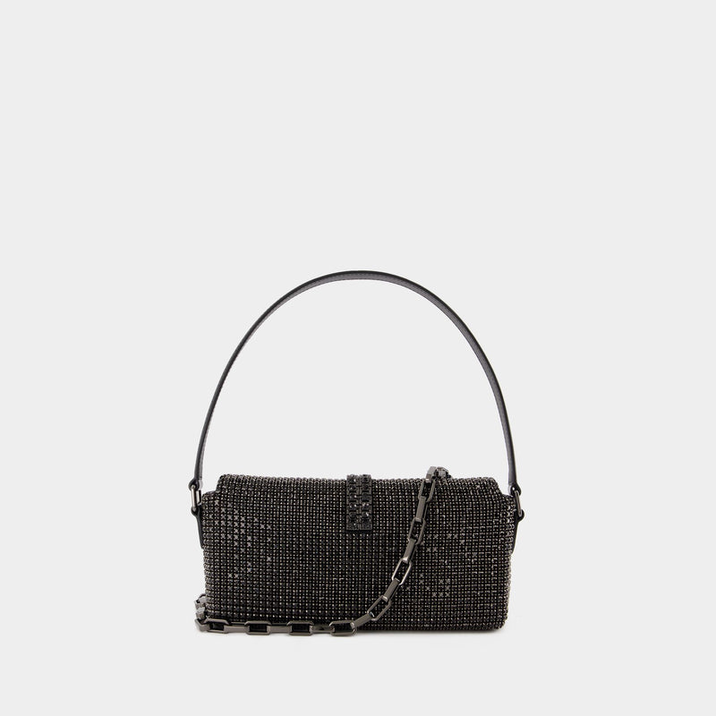 Rhinestone Baguette Shoulder Bag - SELF PORTRAIT - Synthetic - Black