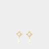 Gold Pearl Droplet Earrings - SELF PORTRAIT - Others - Gold