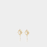 Gold Pearl Droplet Earrings - SELF PORTRAIT - Others - Gold