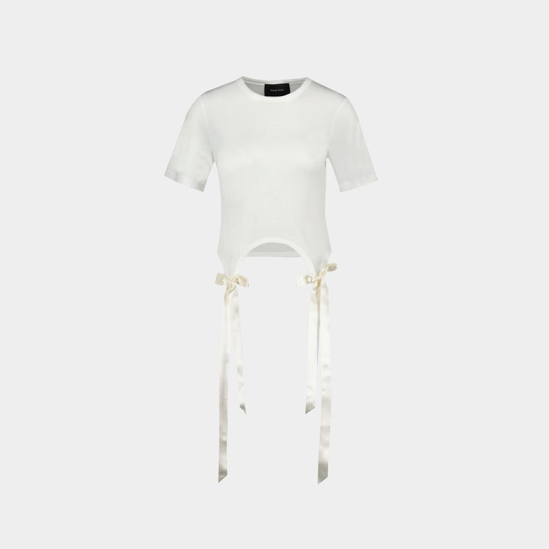 Bow Tails Easy T-Shirt - Simone Rocha - Cotton - White