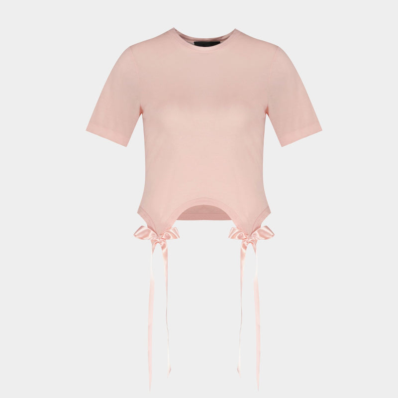 Bow Tails T-Shirt - Simone Rocha - Cotton - Pale Pink