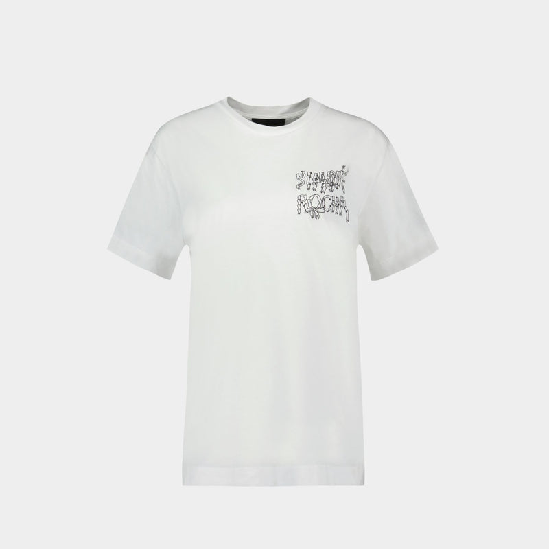 Short Sleeve T-Shirt With Ribbon - Simone Rocha - Cotton - White