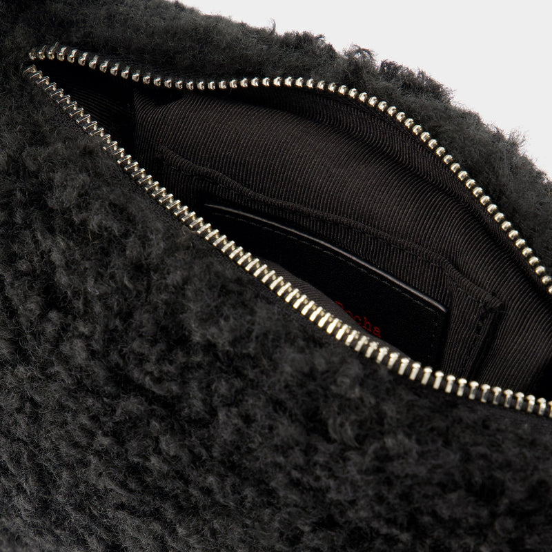 Creature Clutch - Simone Rocha - Shearling - Black