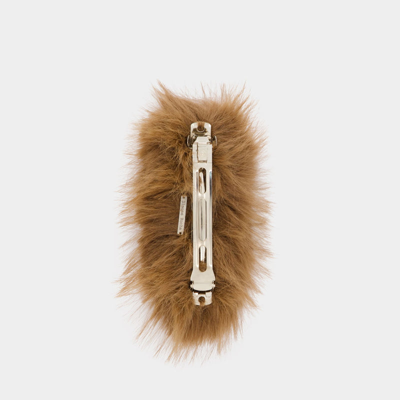 Hairslide Hair Clip - Simone Rocha - Fake Fur - Brown