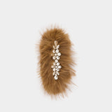 Hairslide Hair Clip - Simone Rocha - Fake Fur - Brown