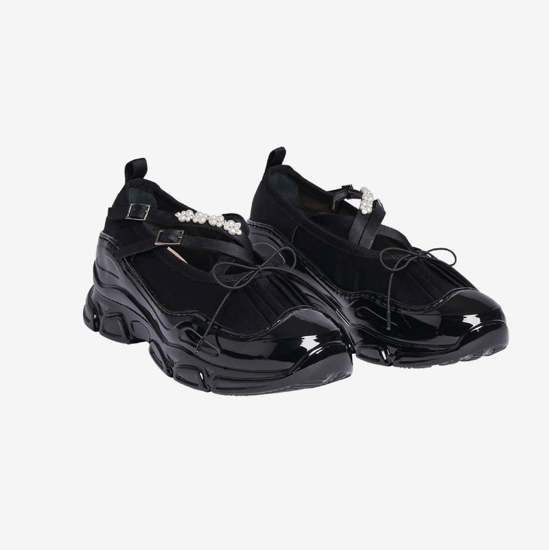 Classic Criss Cross Tracker Sneakers - Simone Rocha - Pvc - Black