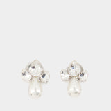 Victorian Floret Stud Earrings - Simone Rocha - Pearl - White