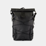 Trail Cord Rolltop Backpack W3 - RAINS - Synthetic - Black