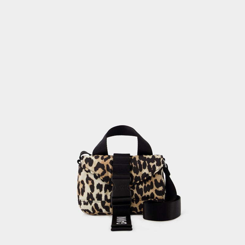 Mini Satchel Crossbody - Ganni - Synthetic - Leopard Printed