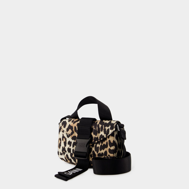 Mini Satchel Crossbody - Ganni - Synthetic - Leopard Printed