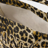 Small Easy Shopper Bag - Ganni - Cotton - Leopard Printed