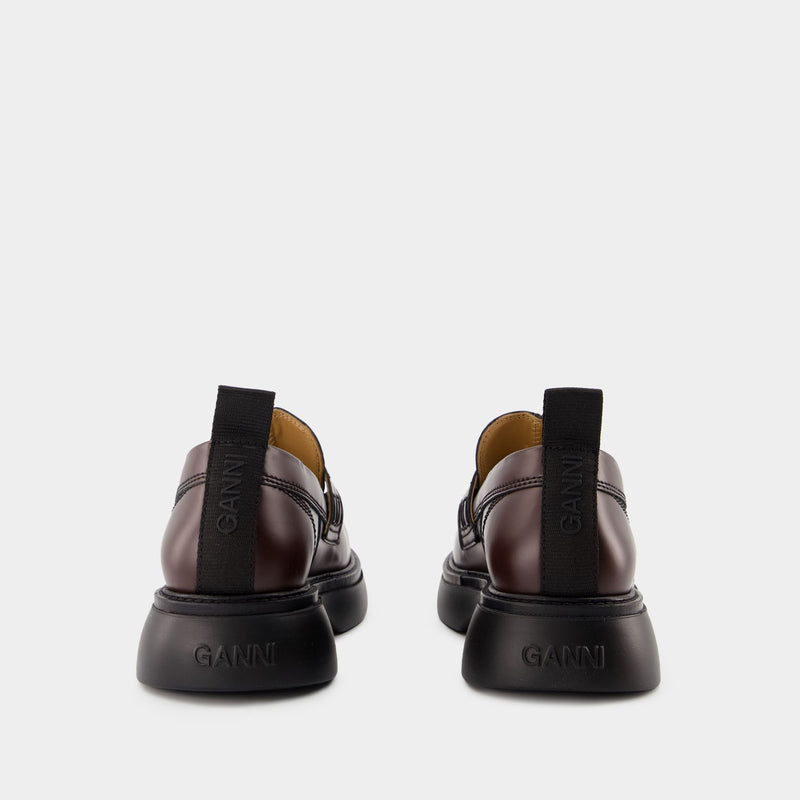 Everyday Loafers - Ganni - Synthetic Leather - Melting Chocolate