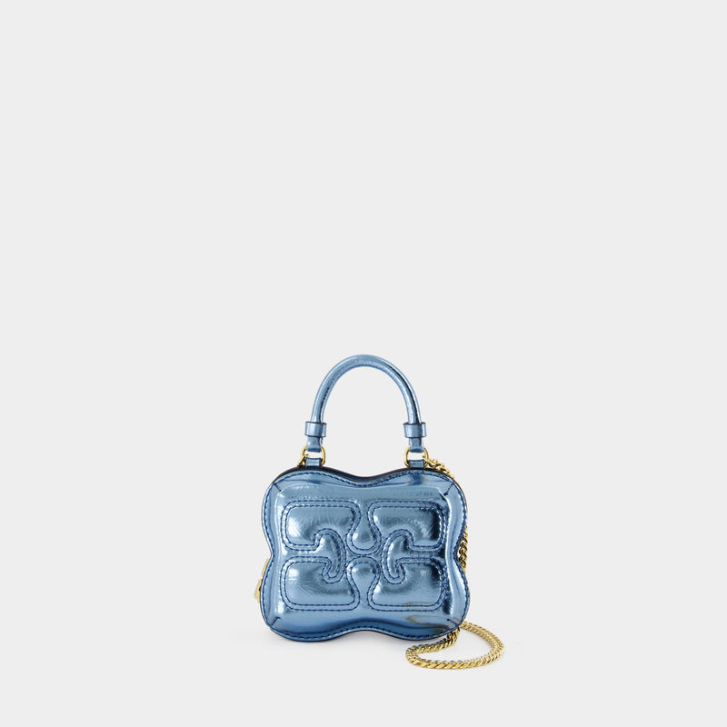 Butterfly Nano Crossbody - Ganni - Synthetic Leather - Blue