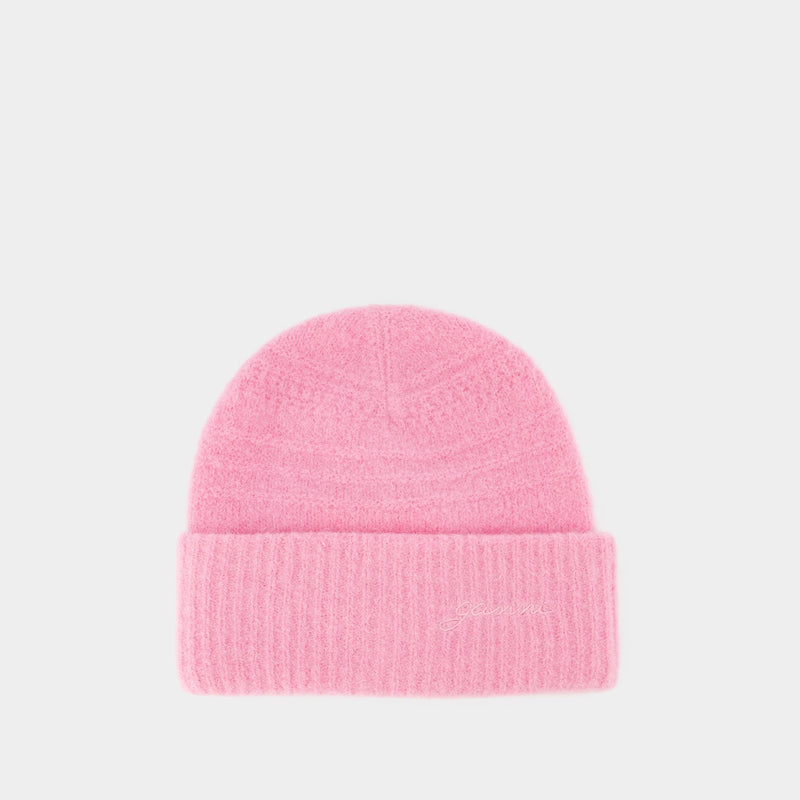 Soft Beanie - Ganni - Wool - Pink