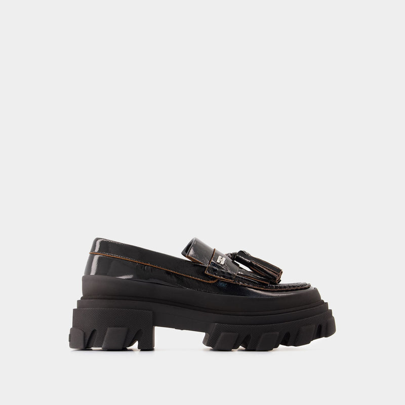 Cleated Loafers - Ganni - Synthetic - Black