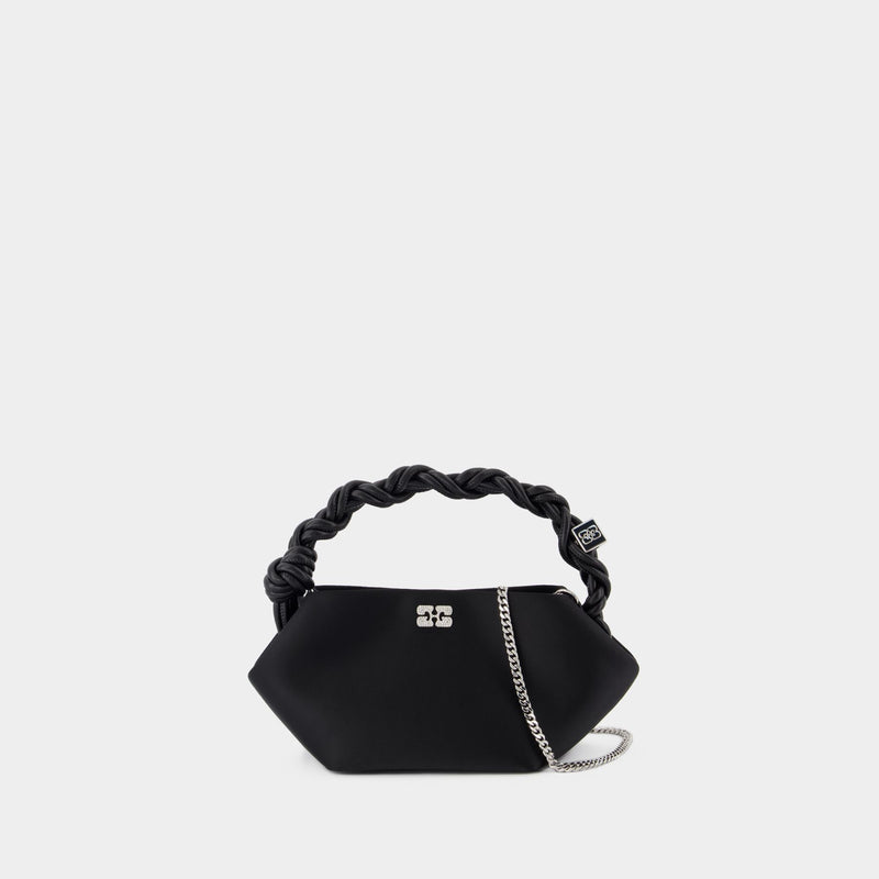 Ganni Bou Mini Soir Crossbody - Ganni - Silk - Black