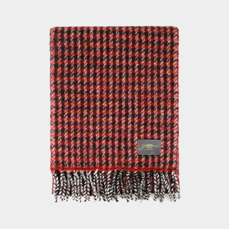 Scarf - Ganni - Synthetic - Red