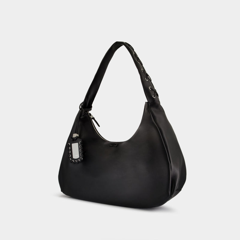 Bou Xxl Shoulder Bag - Ganni - Leather - Black