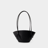 Small Shopper Bag With Bows - Chylak - Leather - Black