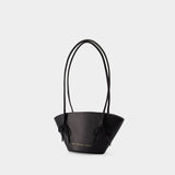 Small Shopper Bag With Bows - Chylak - Leather - Black