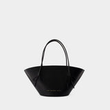 Big Shopper Bag With Bows - Chylak - Leather - Black