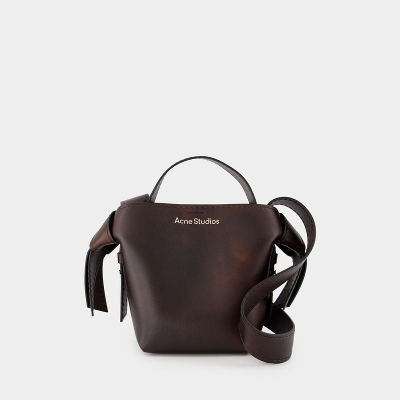 Musubi Mini Aged R Crossbody - Acne Studios - Leather - Brown