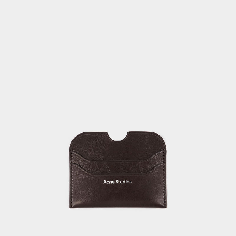 Card Holder - Acne Studios - Leather - Brown