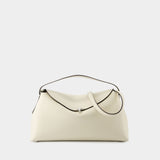 T Lock Top Handle Bag - TOTEME - Leather - Milk