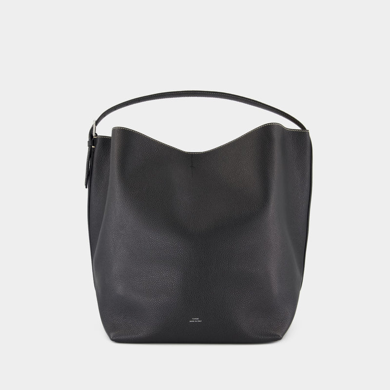 Belted Shopper Bag - TOTEME - Leather - Black