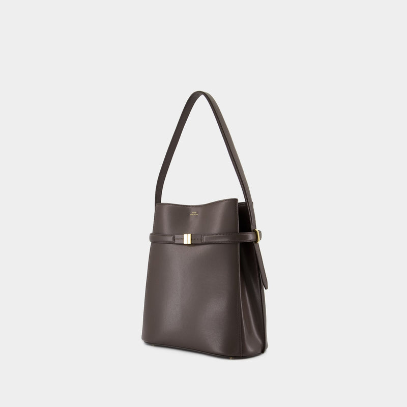 Belted Bucket Bag - TOTEME - Leather - Brown