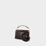 Mini T-Flap Bag - TOTEME - Leather - Dark Brown