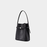 Belted Lizard Bucket Bag - TOTEME - Leather - Black