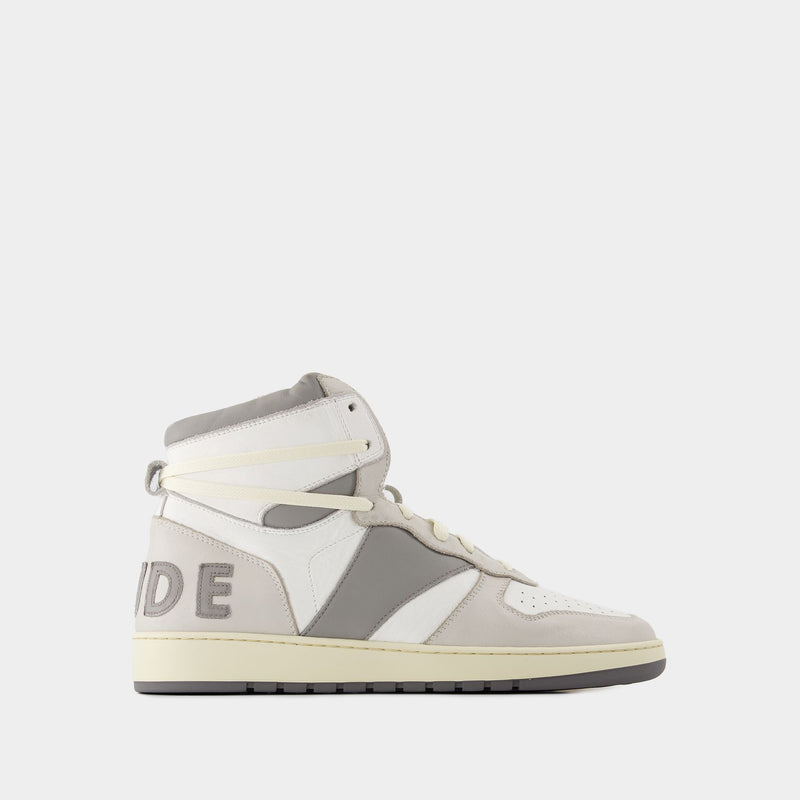 Rhecess Hi Sneakers - Rhude - Leather - White/Grey