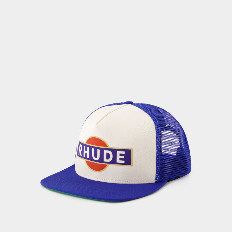 Racer Trucker Cap - Rhude - Synthetic - Blue/White