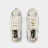 Running Dad Sneakers - Golden Goose Deluxe Brand - Leather - White/Silver