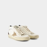 Mid Star Sneakers - Golden Goose Deluxe Brand - Leather - White