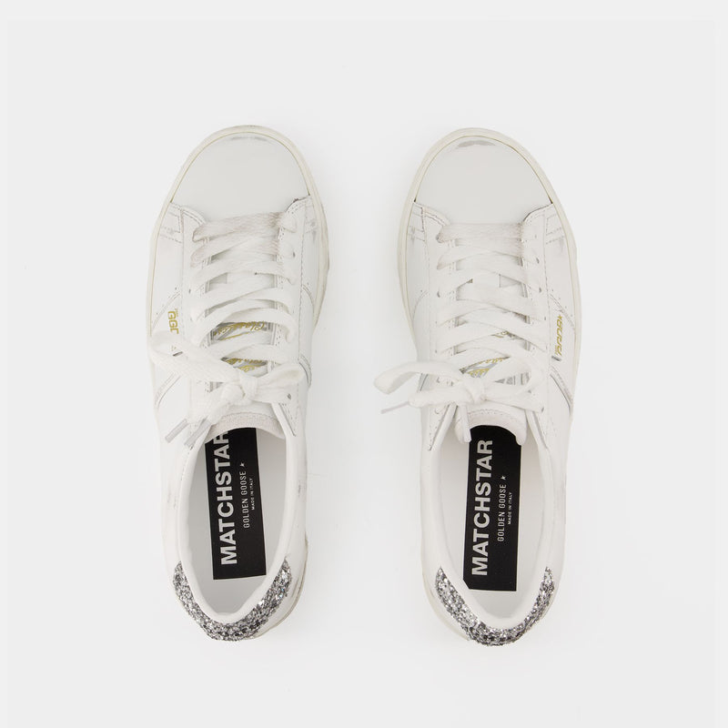 Matchstar Sneakers - Golden Goose Deluxe Brand - Leather - White/Silver