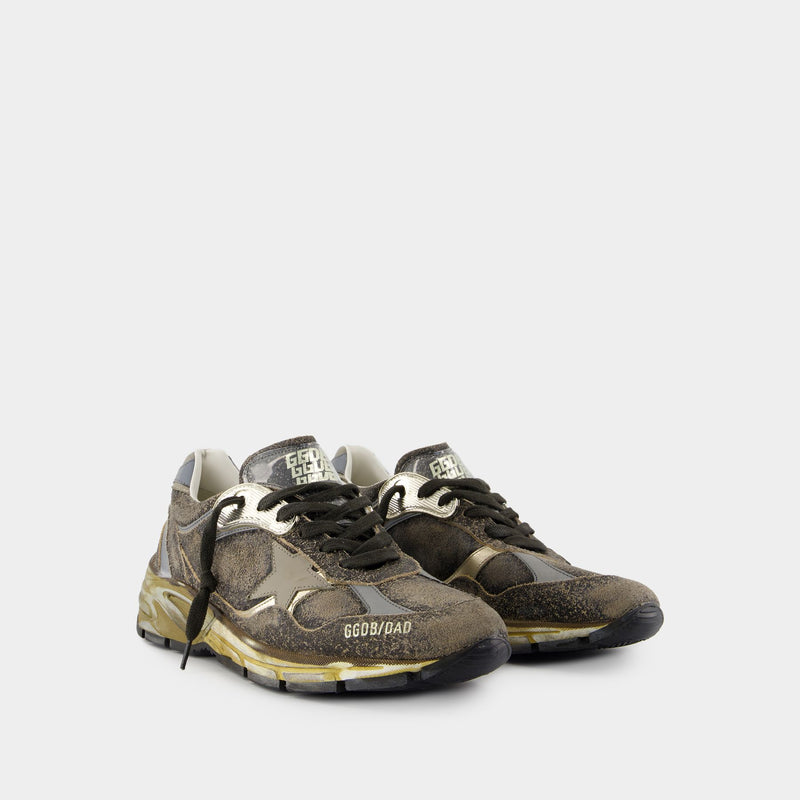 Running Dad Sneakers - Golden Goose Deluxe Brand - Leather - Khaki