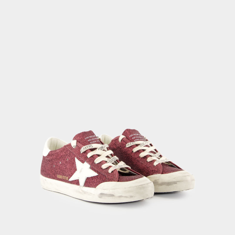 Super Star Sneakers - Golden Goose Deluxe Brand - Synthetic Leather - Burgundy