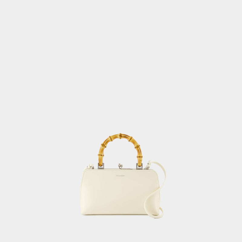 Goji Mini Bamboo Purse - Jil Sander - Leather - Eggshell