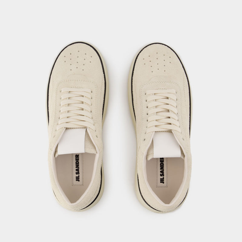 Low Sneakers - Jil Sander - Leather - Porcelain